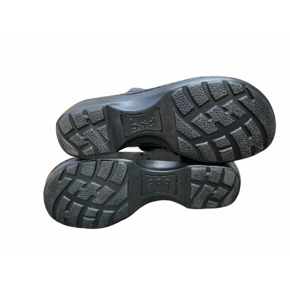 Born Boc Peggy Clogs Slides Slip On Black Womens 8M Shoes Embossed Paisley - Picture 9 of 11